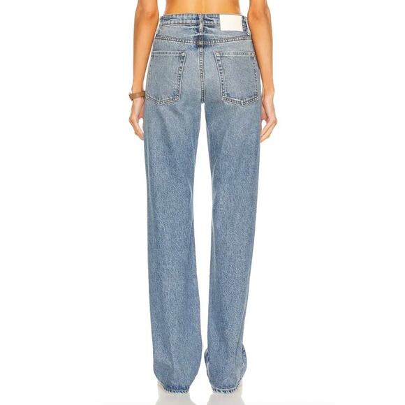 GRLFRND Melanie High Rise Boot Cut Jeans in Blue Wash, Size 26 - Picture 3 of 9